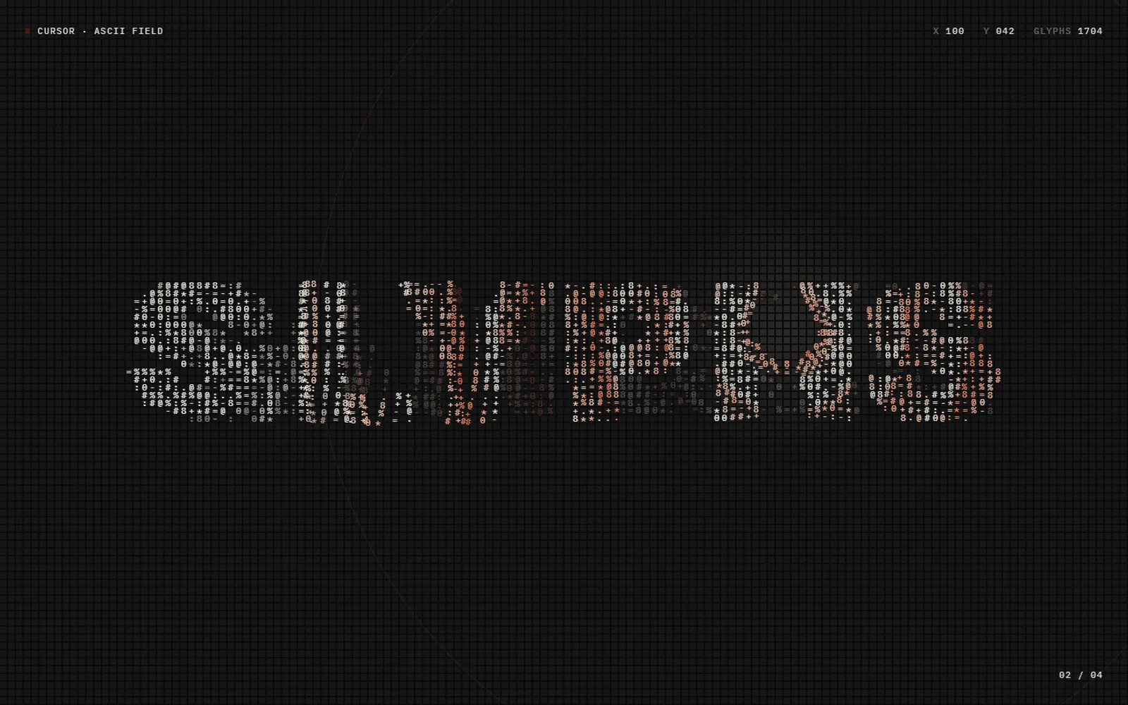 ASCII Glyph Field